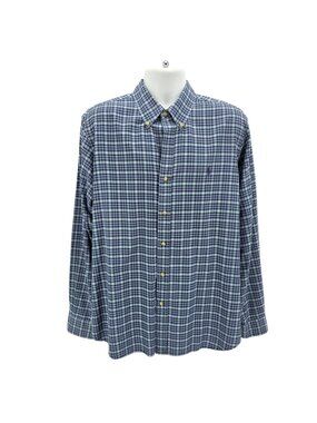 Ralph Lauren Menx XL Shirt Button Down Plaid Blue Purple Green Long Sleeve